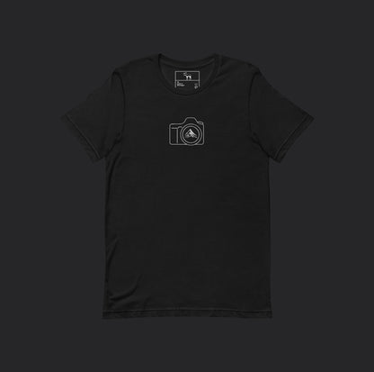 Embroidered Live The Moment Black Tee