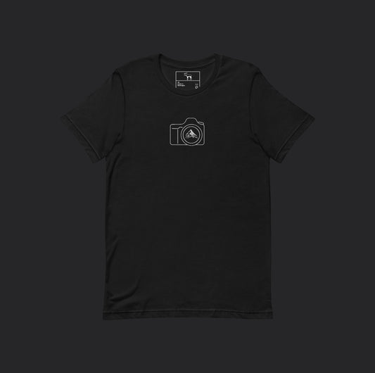 Embroidered Live The Moment Black Tee