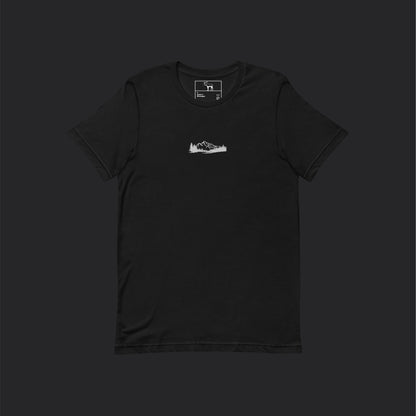 Embroidered Mountains In My Sight Black Tee