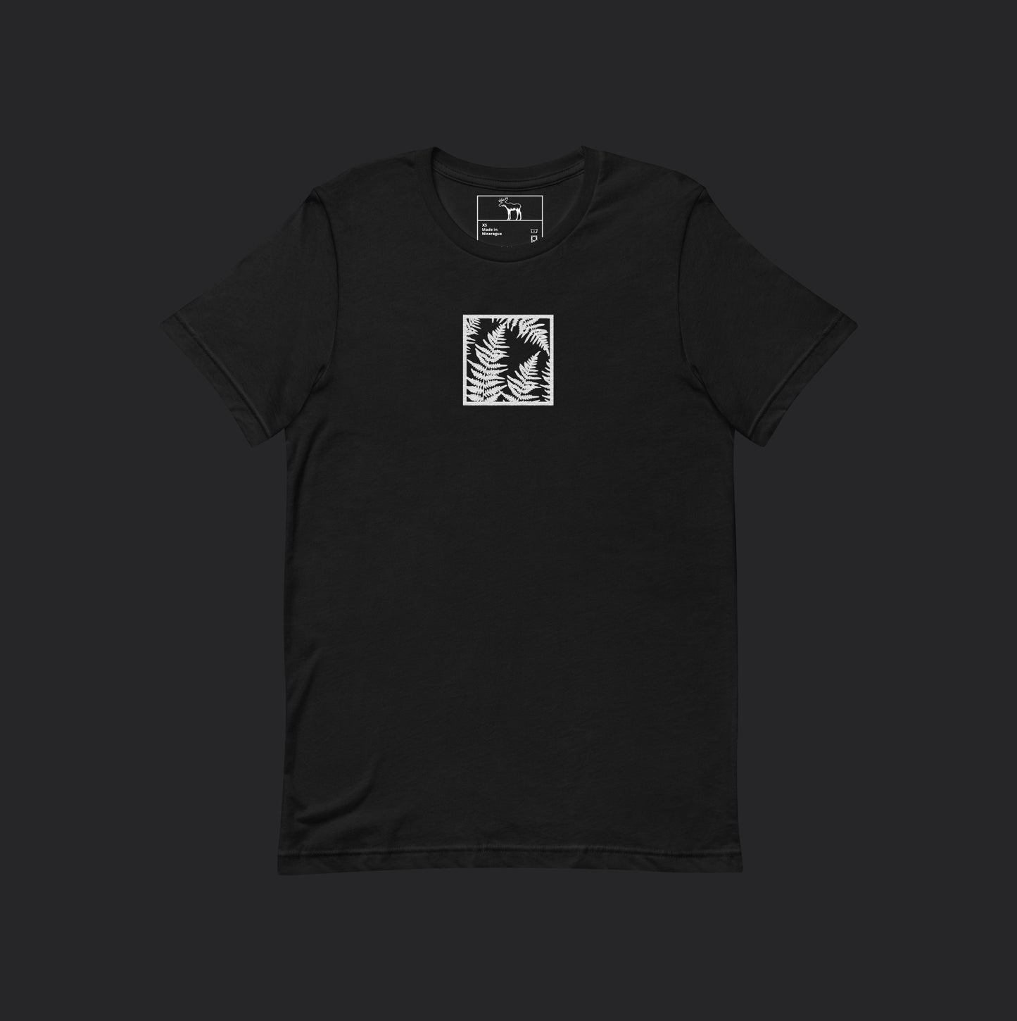 Embroidered Be My Fern Black Tee