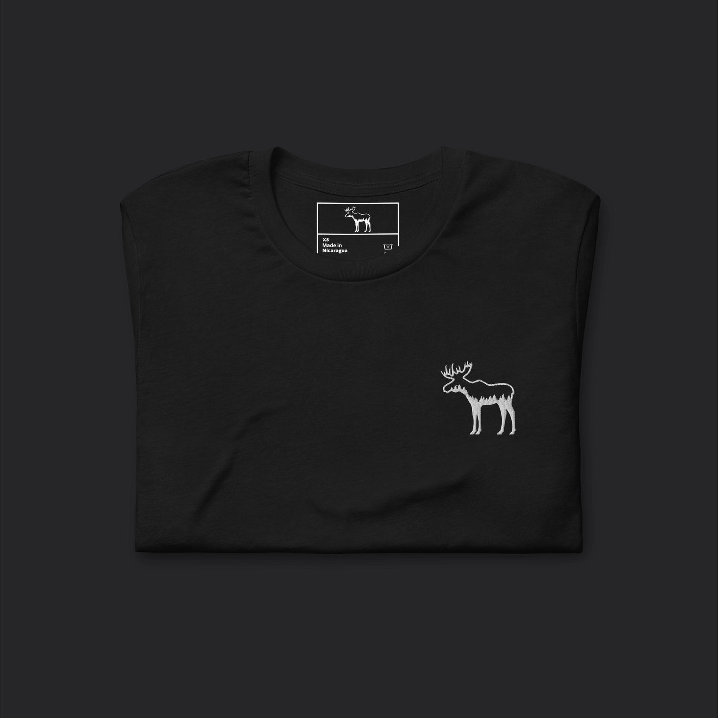 Embroidered The Forest Deepness Black Tee