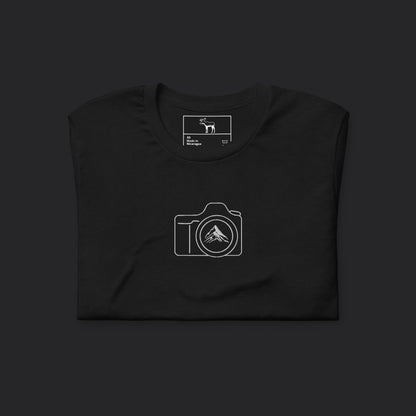 Embroidered Live The Moment Black Tee