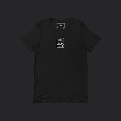 Embroidered Sun Rays Black Tee