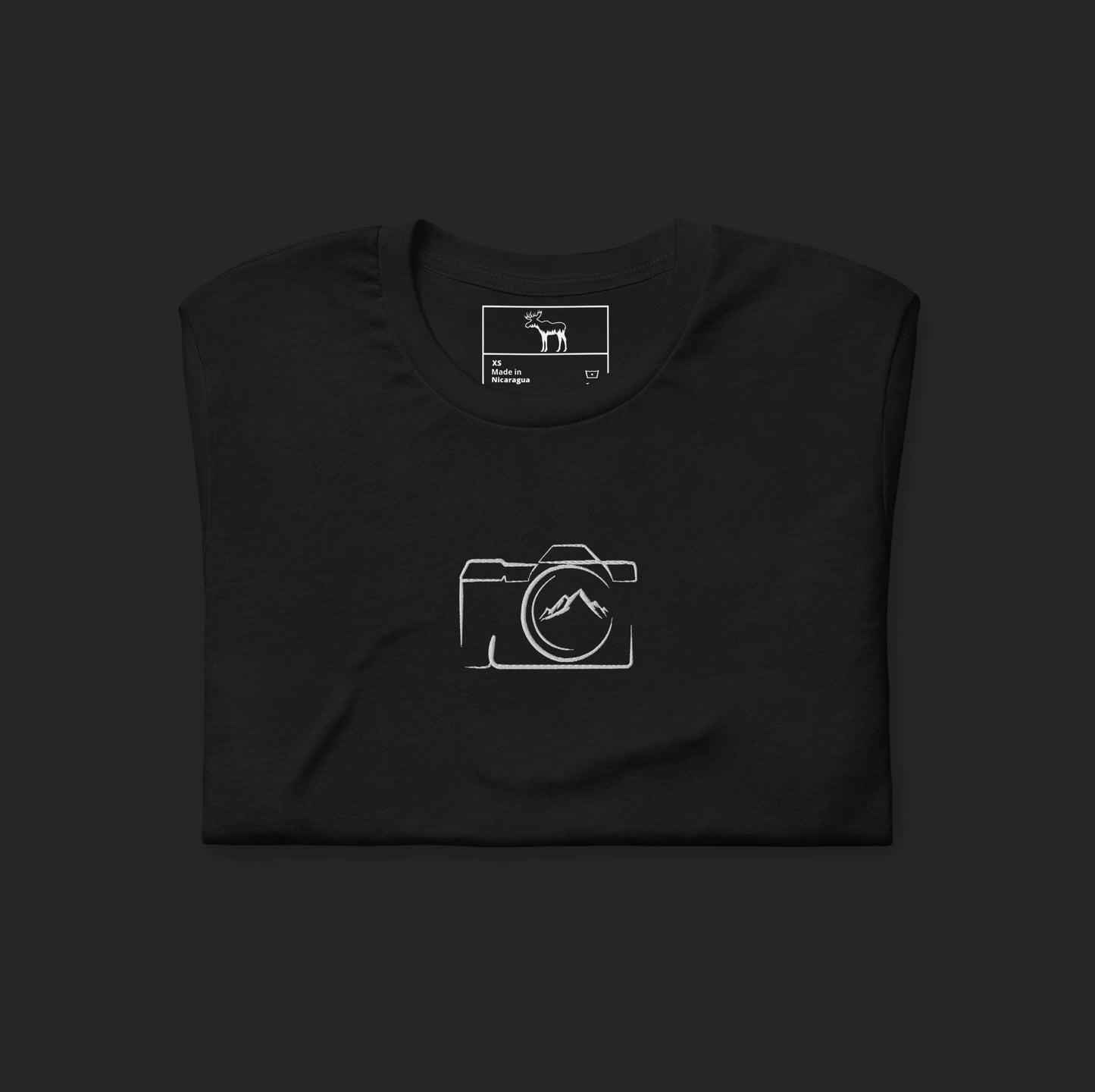 Embroidered Capture The Moment Black Tee