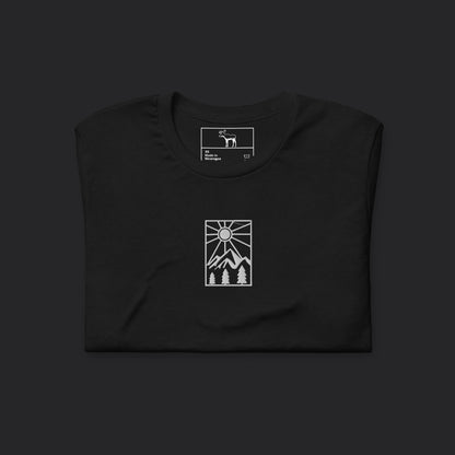 Embroidered Sun Rays Black Tee