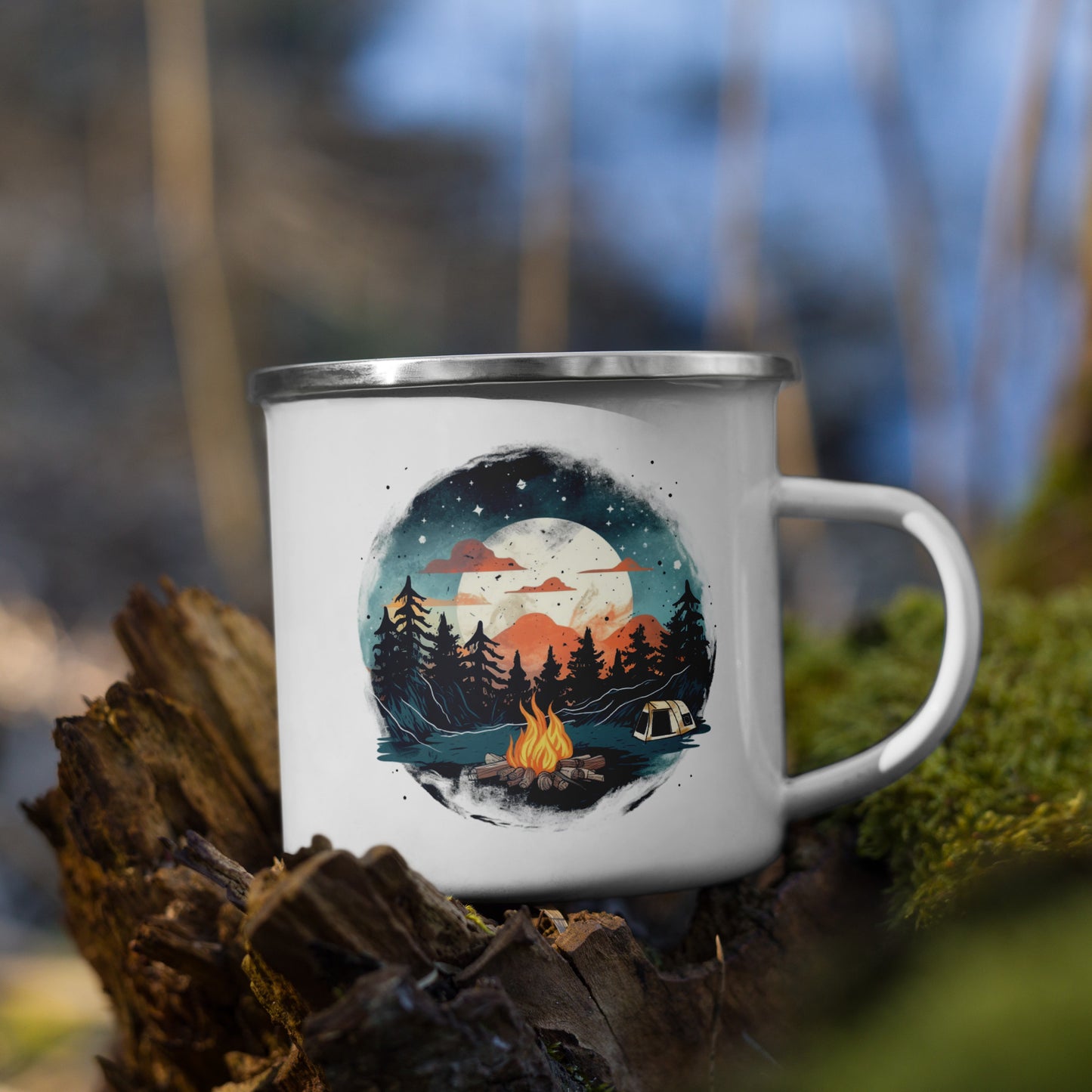 The Fire Camper Enamel Mug